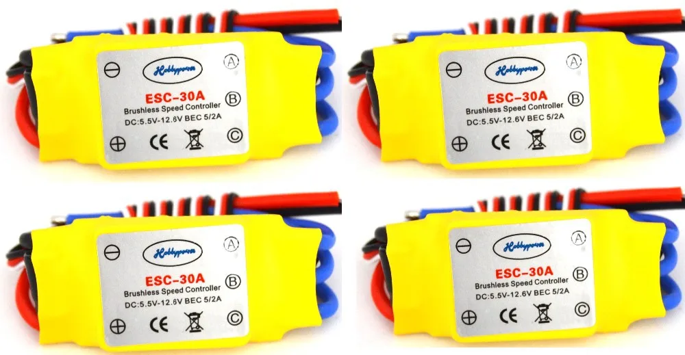 Бесщеточный 30a контроллер скорости Blheli_s 2017 Servo Lipo Fpv Hot Lhi 4 шт. для вертолета