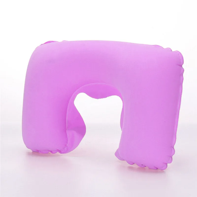 As Photo Show Складная u-образная подушка для поддержки шеи, Мягкая надувная подушка для путешествий, Массажная подушка для путешествий, воздушная подушка для автомобиля, для сна, для шеи, расслабляет тело - Цвет: As Photo Show