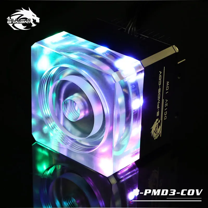 Bykski B-PMD3-COV водяного охлаждения DDC насосы симфония ШИМ скорость Макс. Поток 600л/ч Максимальный подъем 6 м DC12V RBW регулируемый