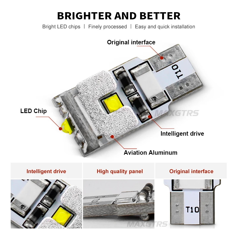 5X T10 W5W 168 194 CANBUS без ошибок чип CREE LED 3 SMD Автомобильная фотолампа для парковки лампы