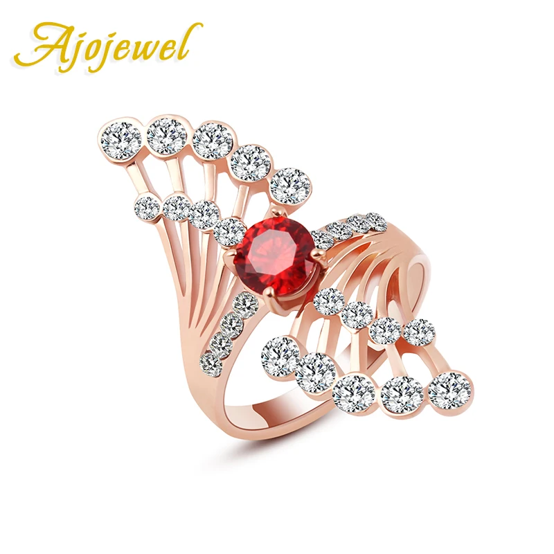 Ajojewel #6-9 Новое модное ювелирное изделие цвета розового золота AAA