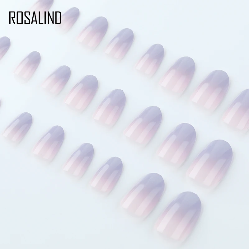 Накладные ногти ROSALIND во французском стиле искусственные акриловые для