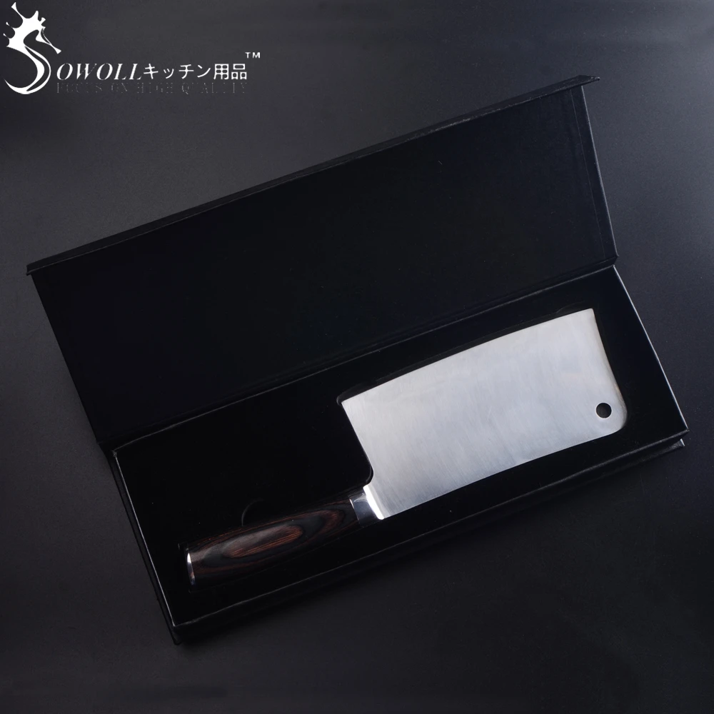 Брендовый нож SOWOLL из нержавеющей стали 7 дюймовый антипригарный для резки очень