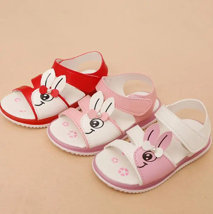 Сандалии детские пляжные со светодиодной подсветкой модные Нескользящие