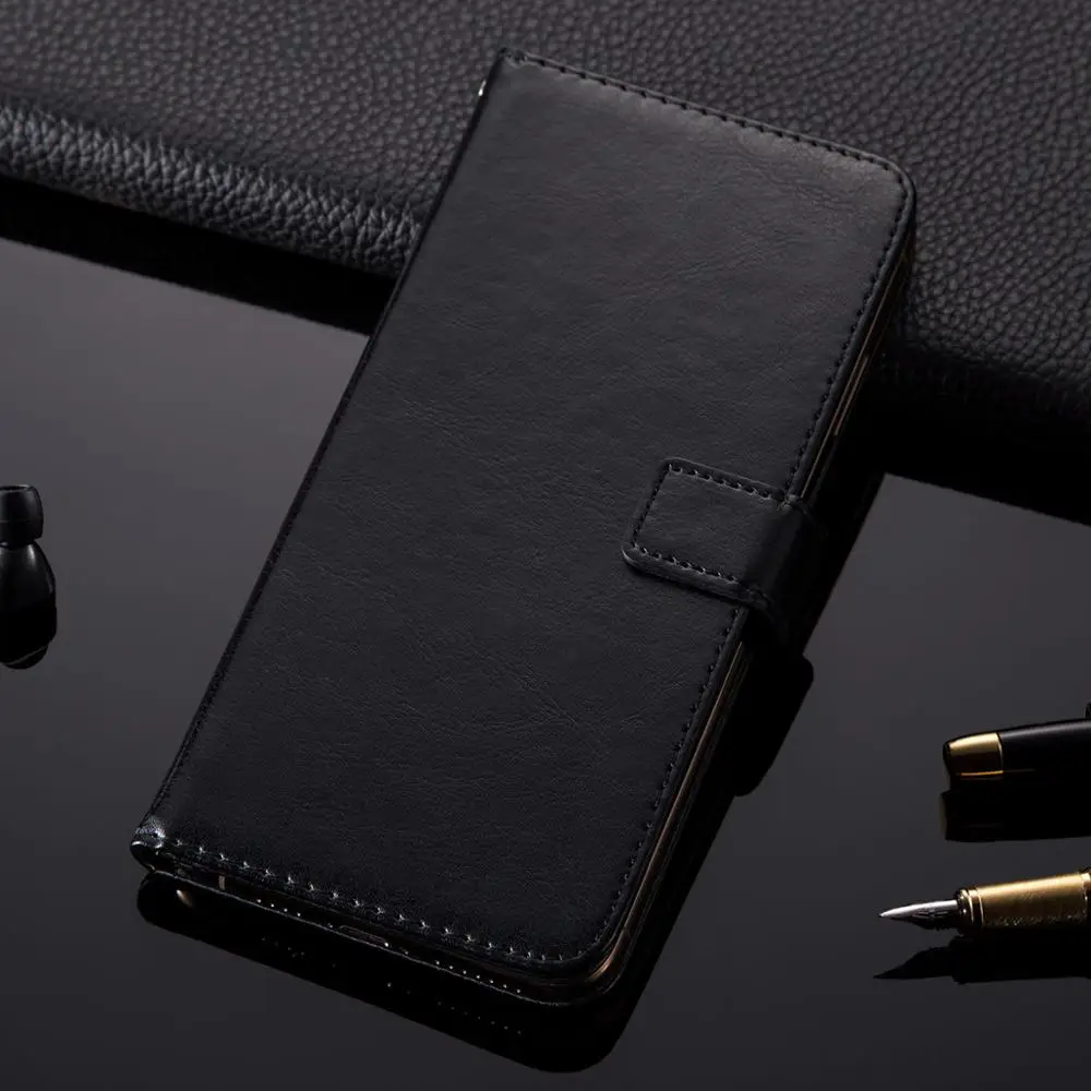black case Чехол для Aligator S5000 S5065 S5066 S5070 S6000 S4510 S4700 S4515 Senior S5080 Duo LTE Флип кожаный чехол для телефона держатель для карт - Цвет: black case
