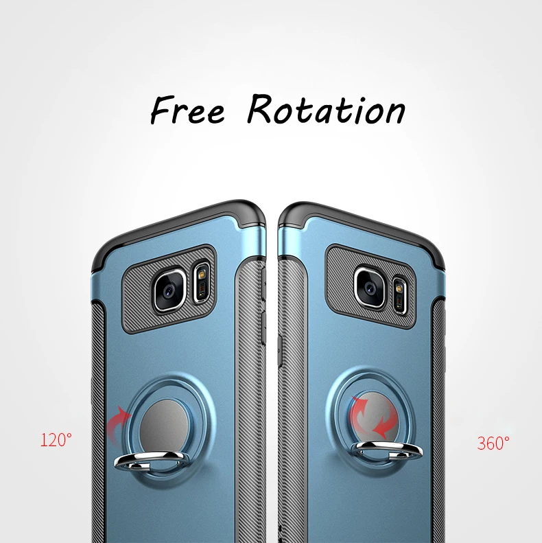 Роскошные Чехлы с магнитным кольцом-держателем для телефонов Samsung Galaxy S10 S10e S9 S8 Plus