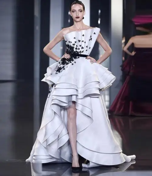 Серебристый Robe de mariage шикарные вечерние платья с открытыми плечами плечо Аппликация Многоуровневое Уникальный Высокий Низкий вечернее платье Vestido de festa - Цвет: Серебристый