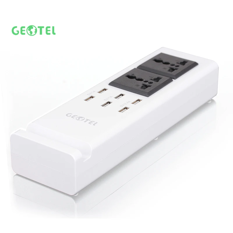 HX цифровой двойной AC выходы + 6 портов USB зарядная станция для сотового телефона PAD