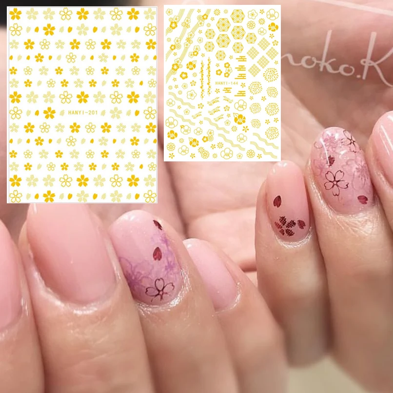 

HANYI series HANYI-201 JAPANFLOWER, классная фотография, наклейка, шаблон, сделай сам, инструмент для украшения ногтей