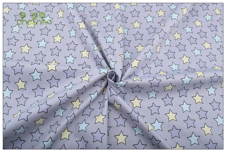 Chainho Star Print саржевая хлопковая ткань для шитья/ткани для детей и детей/простыня, подушка, подушка, материал для штор