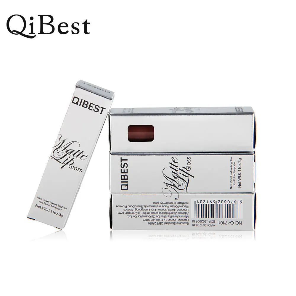 Qibest Pro женский тинт для макияжа жидкая губная помада матовая красная бархатная