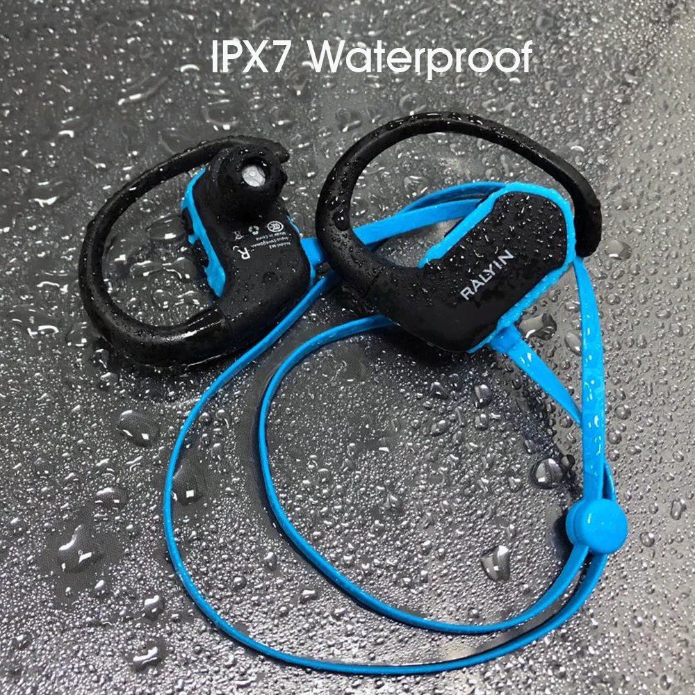 Ralyin спортивные IPX7 водонепроницаемые bluetooth наушники 5 0 беспроводные 8 часов
