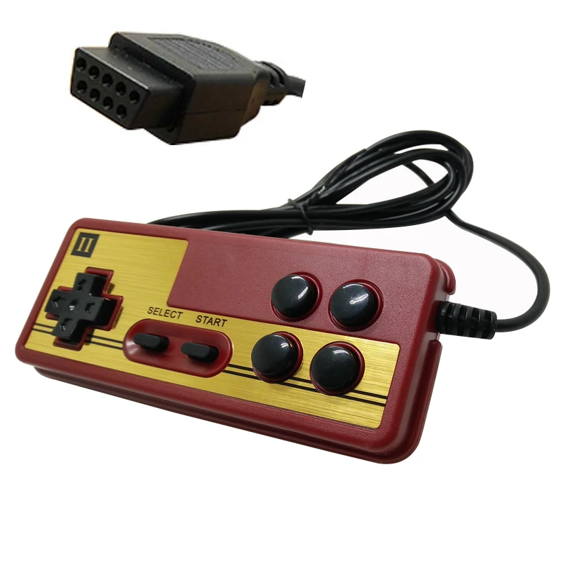 9pin проводной 8 бит игровой плеер ручка Геймпад контроллер для Coolboy NES игры ТВ RedWhite