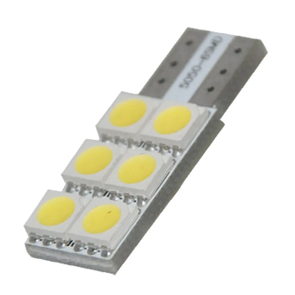 1 шт. T10 W5W 194 168 501 автомобиля Белый подъюбник 6 5050-SMD светодиодный перевернутый клиновидные боковые светильник лампочка