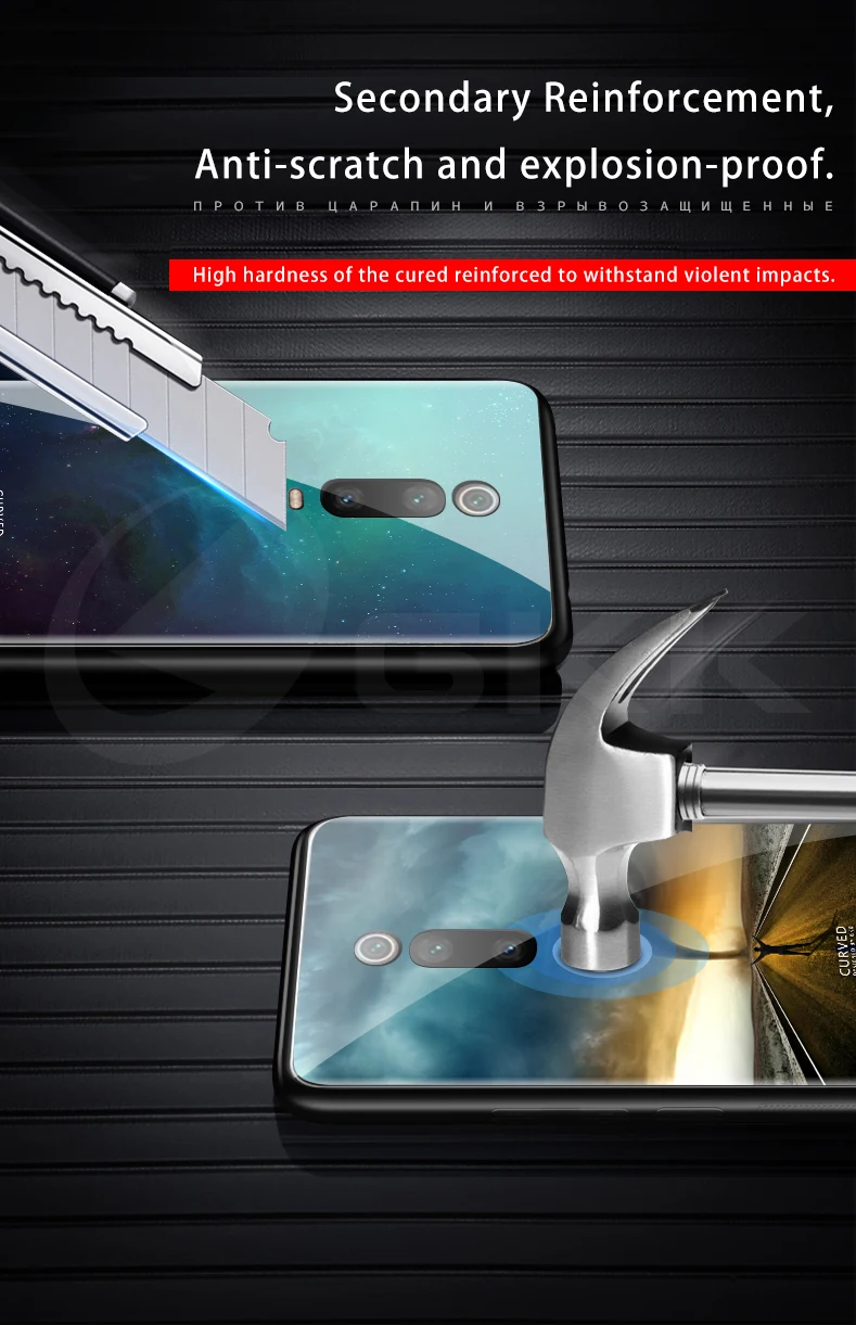 Чехол из закаленного стекла GKK для xiaomi redmi K20 Pro Чехол с защитой от воды и ударов чехол с мягкими краями для xiaomi mi 9T Pro Чехол Fundas