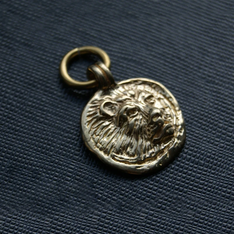 Keychain EDC brass copper Fangyuan stone broken lines on hand the key tag | Спорт и развлечения