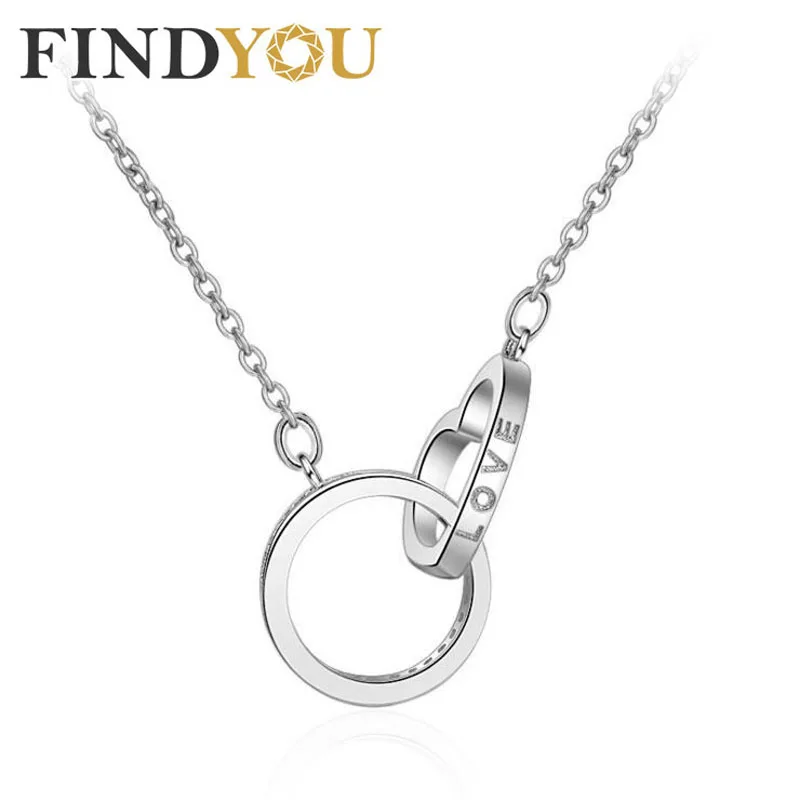 Женское Ожерелье FINDYOU очаровательные хрустальные ожерелья и кулоны в форме