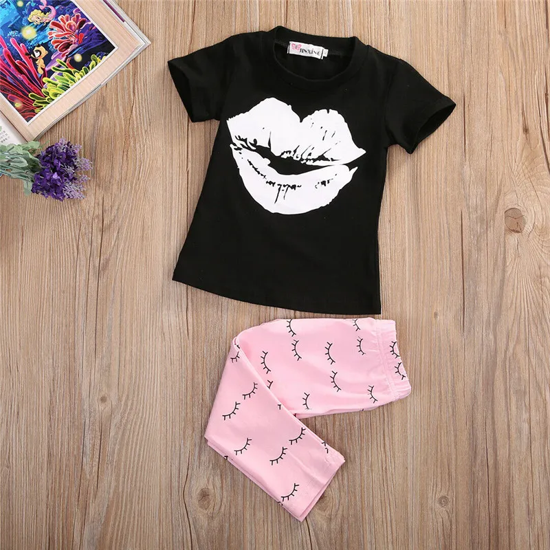 2 шт. футболка и леггинсы для новорожденных девочек|Комплекты одежды| |