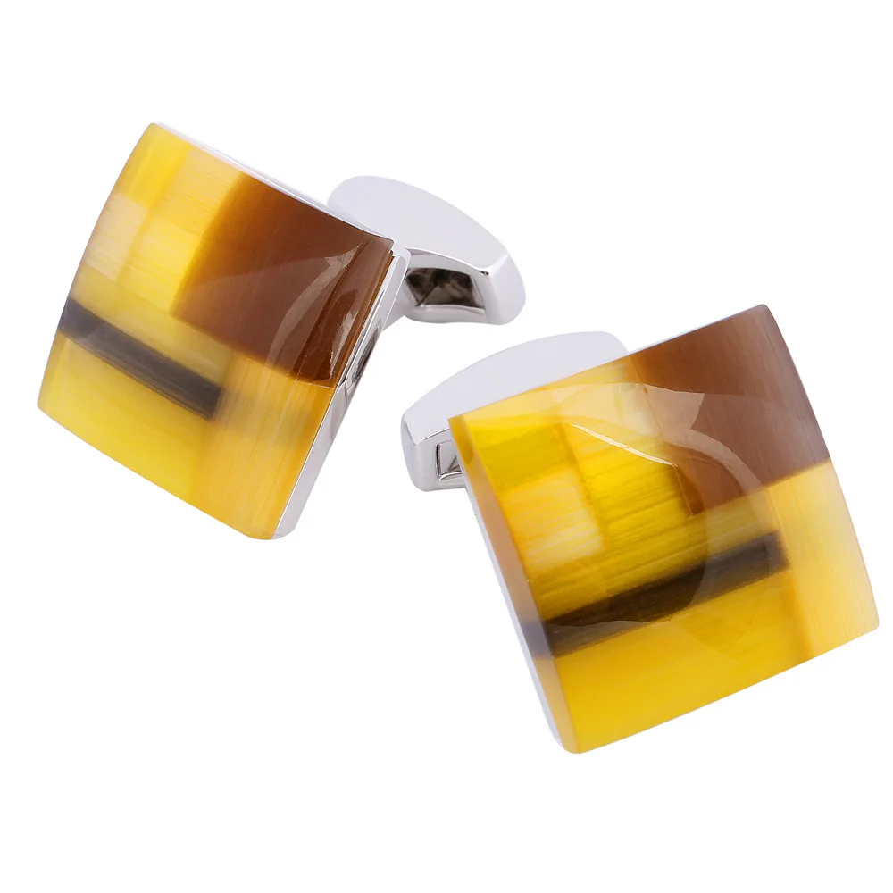 Мужские запонки кошачий глаз HAWSON модные квадратные французские для рубашек