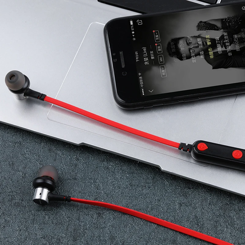 Bluetooth наушники беспроводные спортивные с микрофоном двойной драйвер батареи 14 H