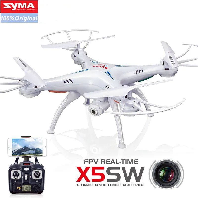 

SYMA X5SW WIFI RC Drone fpv Quadcopter with Camera Headless 2.4G 6-Axis Real Time Remote Control Helicopter Quadcopter Toy