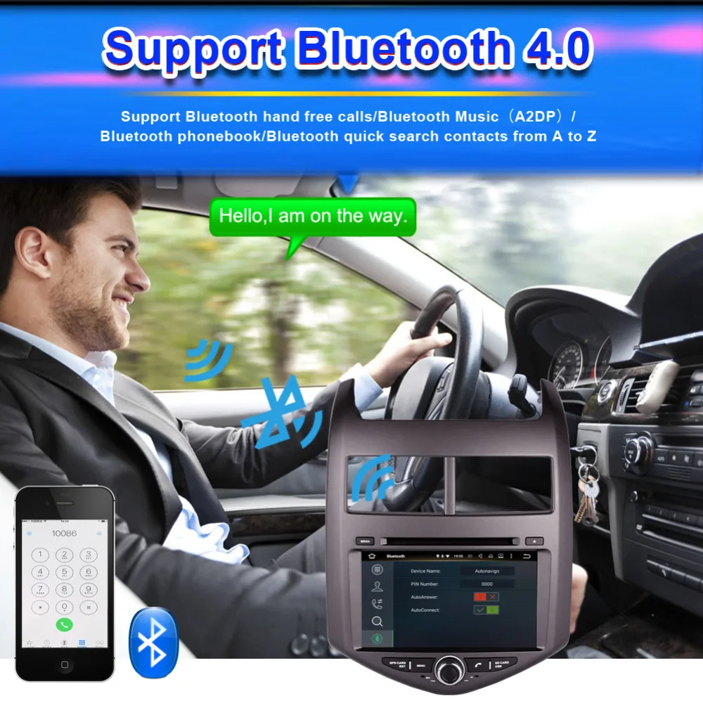 Android 8.0 Octa Core 4GB RAM Car Multimedia Player with Bluetooth For Chevrolet Aveo 2011- Radio Stereo GPS Navigation | Автомобили и