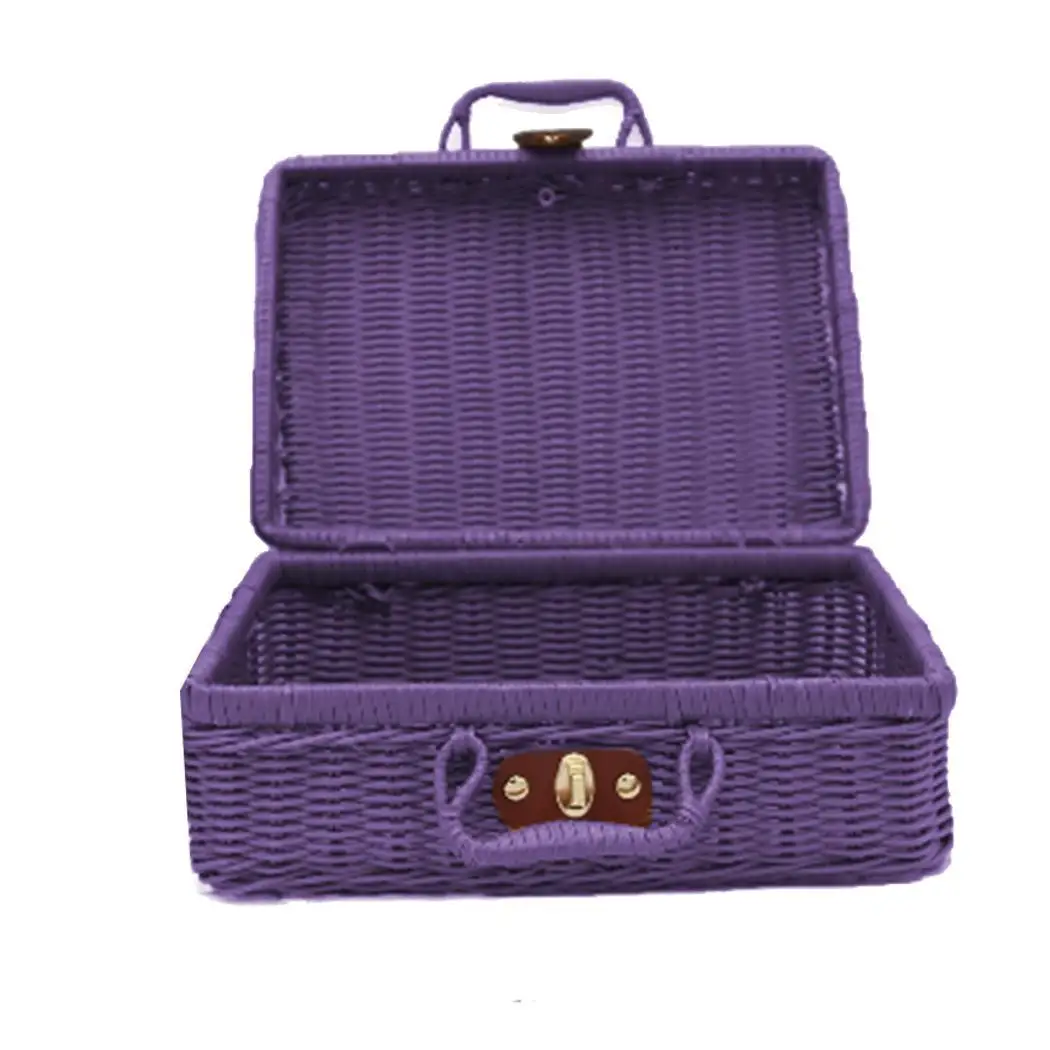Чемодан для путешествий пикника корзины ручной работы хранения Чехол
