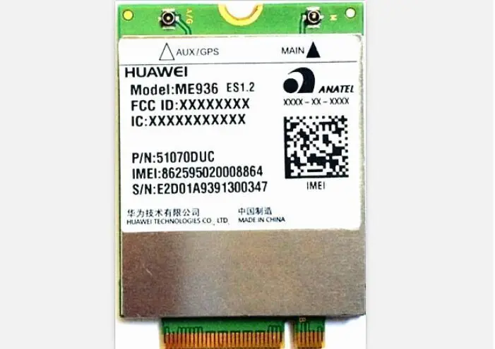Карта беспроводного адаптера для модулей HUAWEI ME936 4G LTE карта WCDMA/HSDPA/HSUPA/HSPA + GPRS/EDGE NGFF