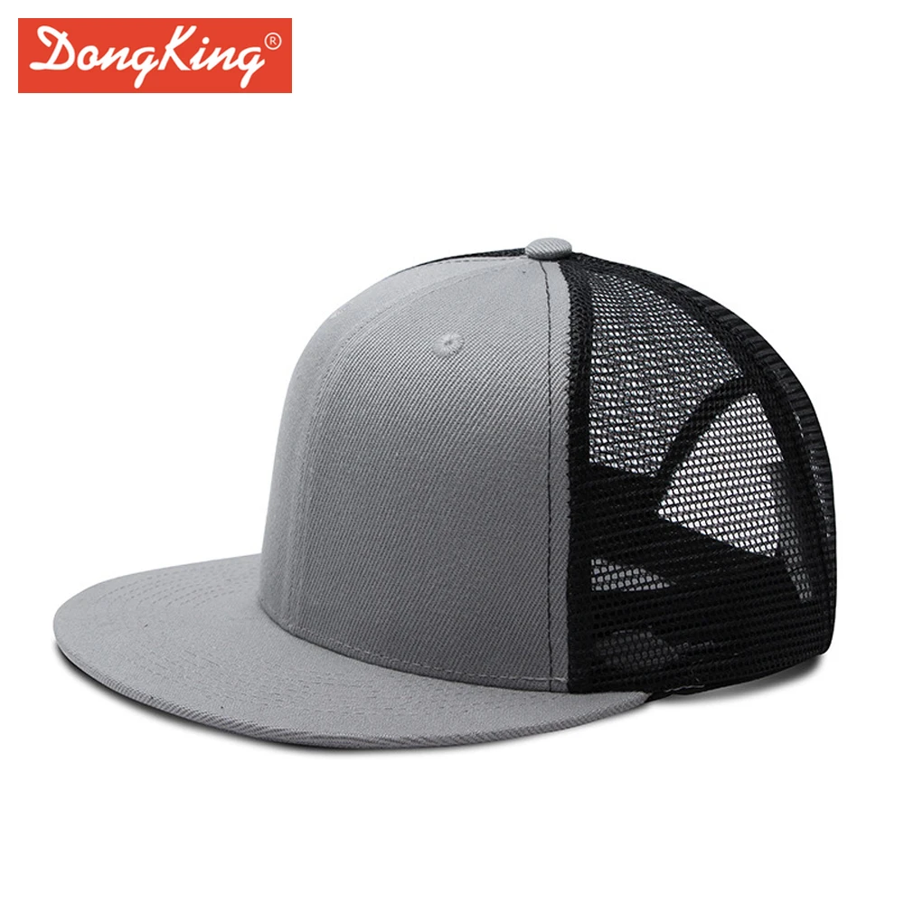 DongKing модная Кепка водителя грузовика Повседневная однотонная Snapback сетчатая Кепка s плоский козырек акриловая Меховая кепка индивидуальный подарок