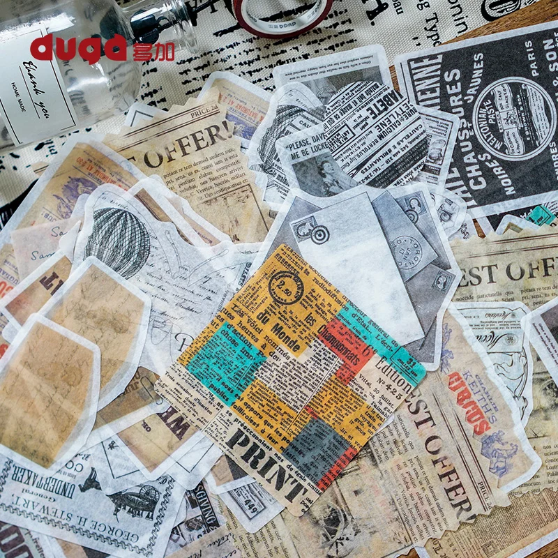 60 шт./упак. ретро впечатление Декоративные Канцелярские наклейки Скрапбукинг Diy