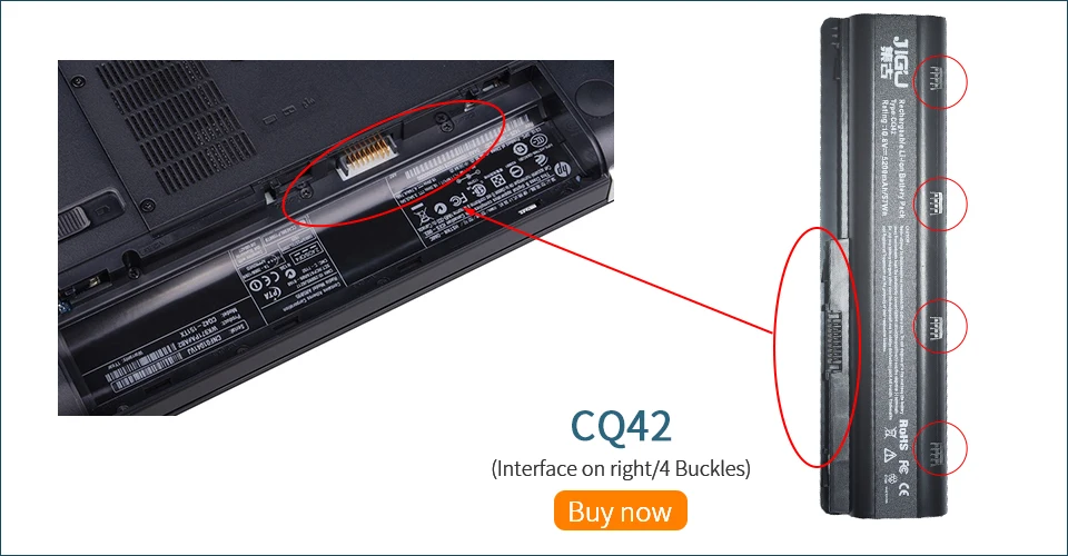 JIGU ноутбука Батарея для hp 593553-001 593562-001 аккумулятор большой емкости HSTNN-Q62C H0F74AA HSTNN-CB0W HSTNN-F01C HSTNN-F02C HSTNN-I78C I79C