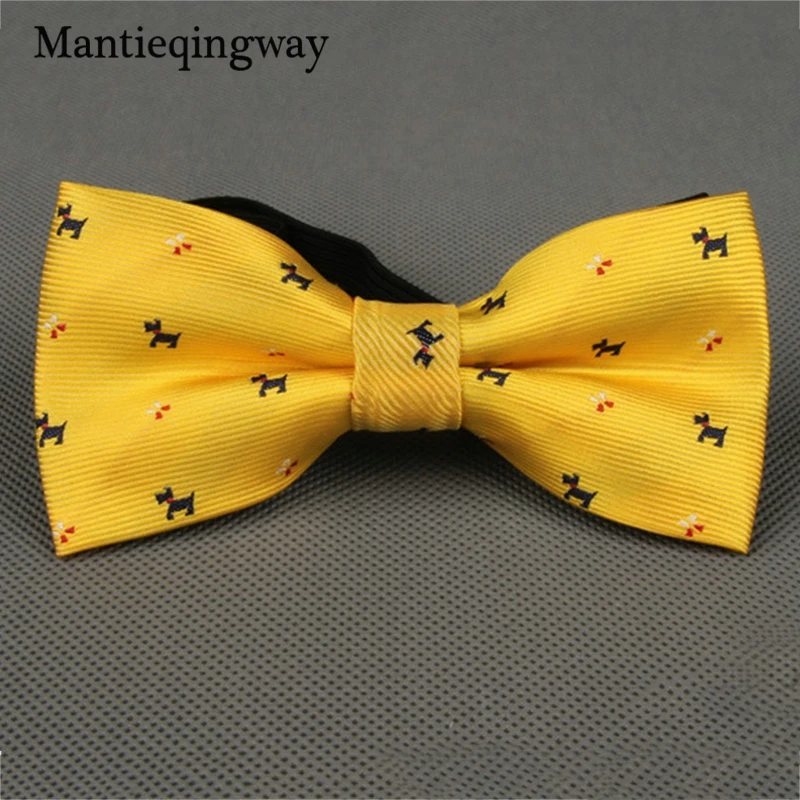 Mantieqingway полиэстер детей с бантом в полоску и горошек дети лук Галстуки печатных