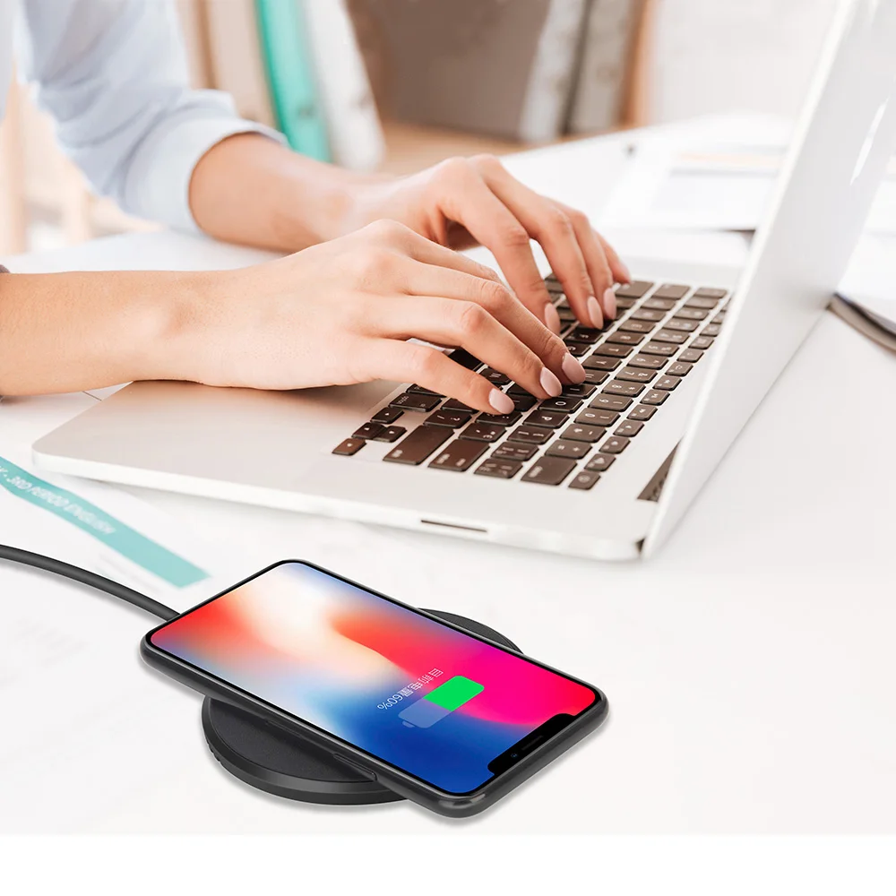 Ascromy Быстрое беспроводное зарядное устройство Qi индукционный сенсорный коврик