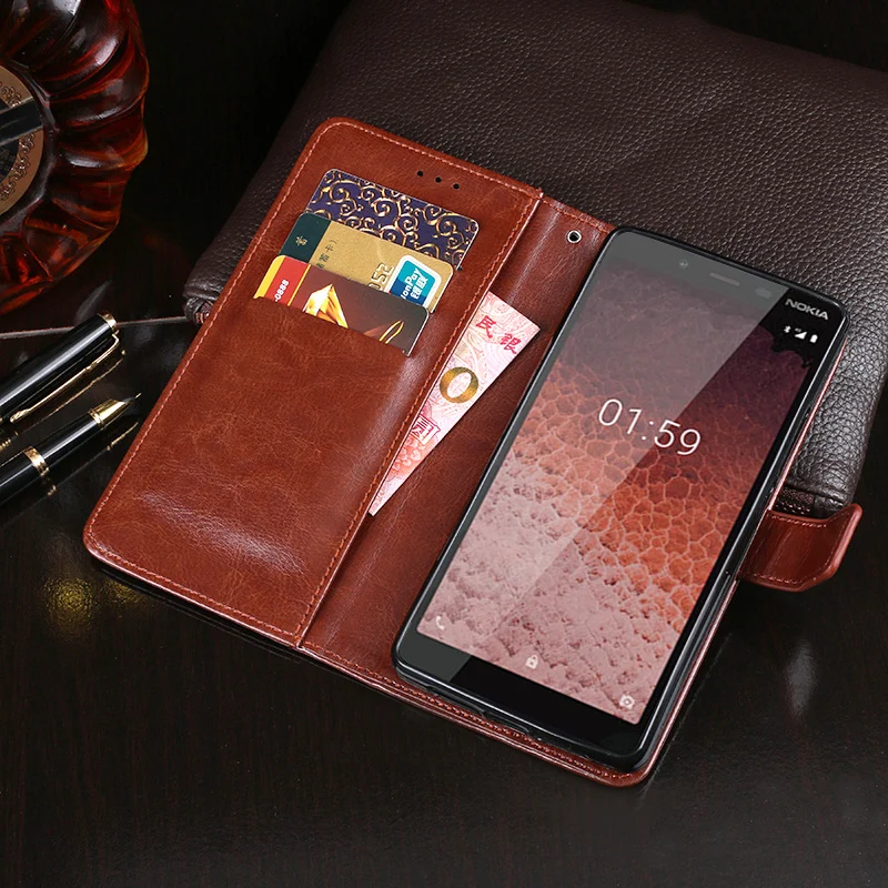 Для Nokia 1 Plus Чехол-книжка кошелек Бизнес-Стенд кожаный чехол для телефона для Nokia 1 Plus чехол Капа аксессуары
