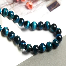 DYED BLUE TIGER EYE ААААА+ 13 цветов тигровый глаз камень Бусины Diy аксессуары для ювелирных изделий ручной работы драгоценных камней свободные бусины завод Dire - Цвет: DYED BLUE TIGER EYE