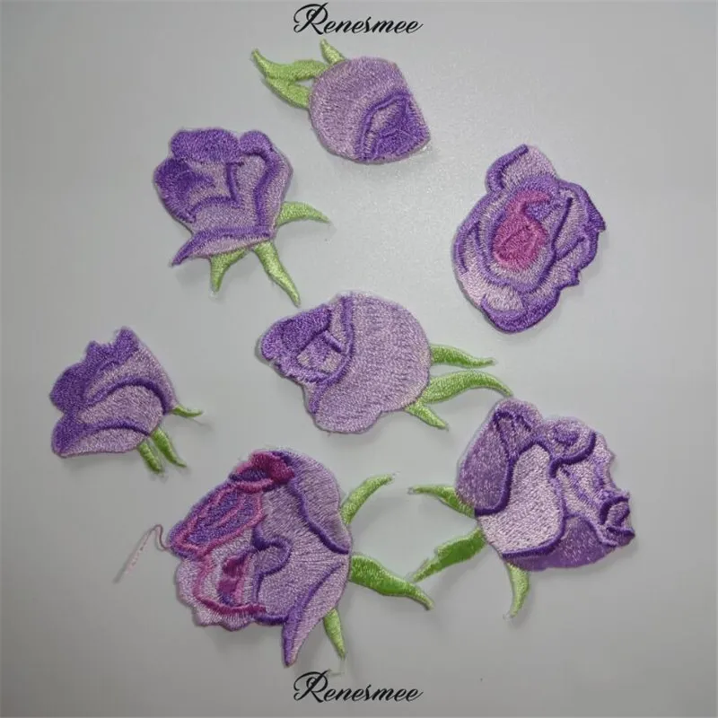 7 шт./компл. маленькая Красивая Цветочная аппликация Одежда Вышивка патч ткань