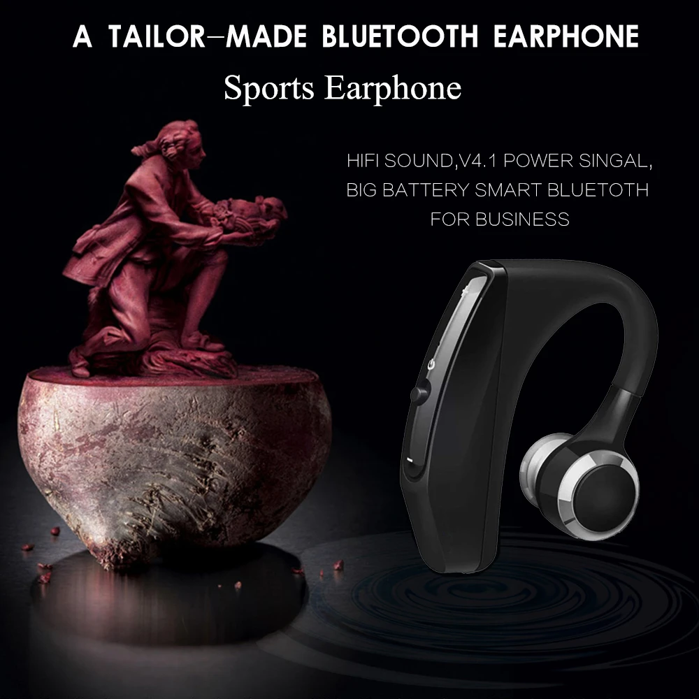 AMTERBEST V12 Беспроводной Bluetooth наушники для спорта вождения гарнитуры вкладыши Шум