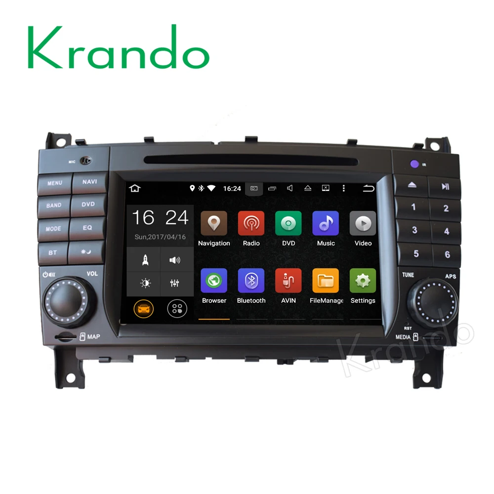 Krando 7 &quotAndroid 9 0 Автомобильная навигационная и мультимедийная система для Benz C Class