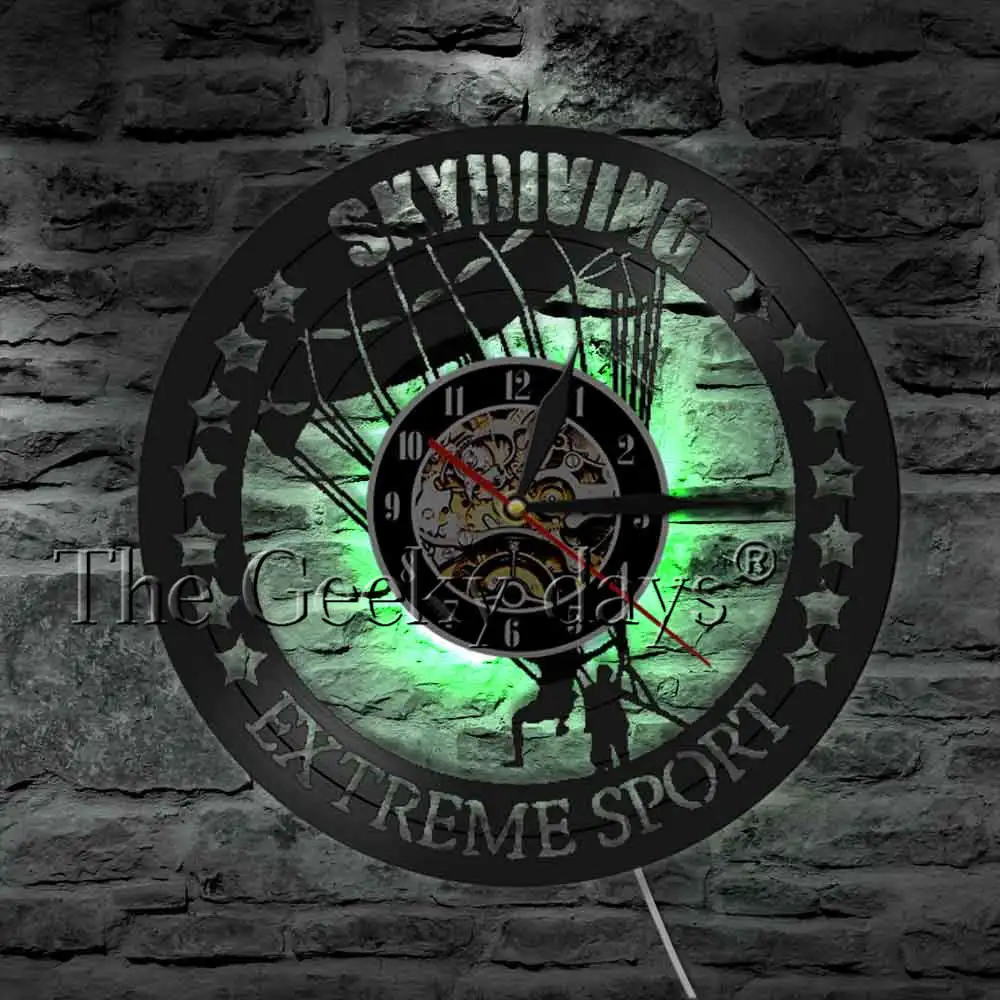 Парашютные дизайнерские настенные часы армейские Арт бесплатно летают