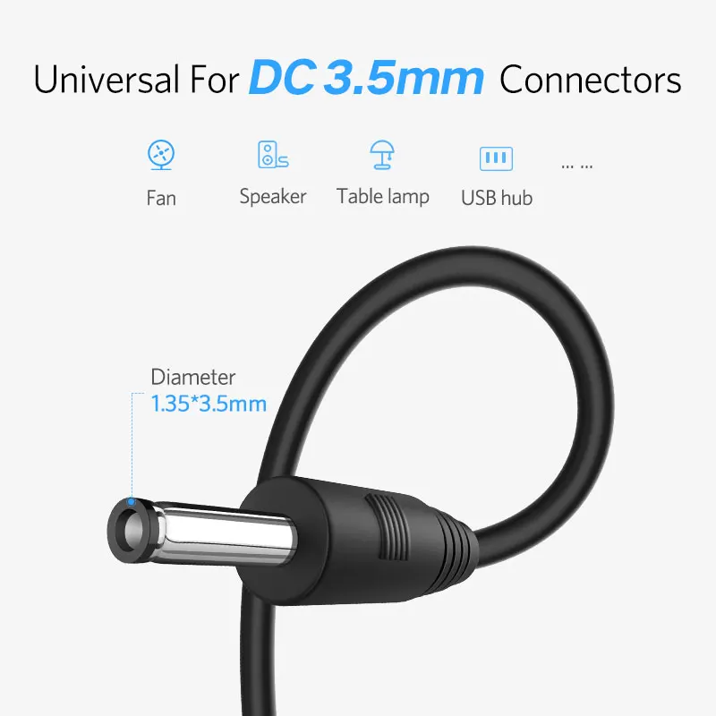 Ugreen USB в DC 3 5 мм кабель питания A штекер разъем блок зарядное устройство адаптер