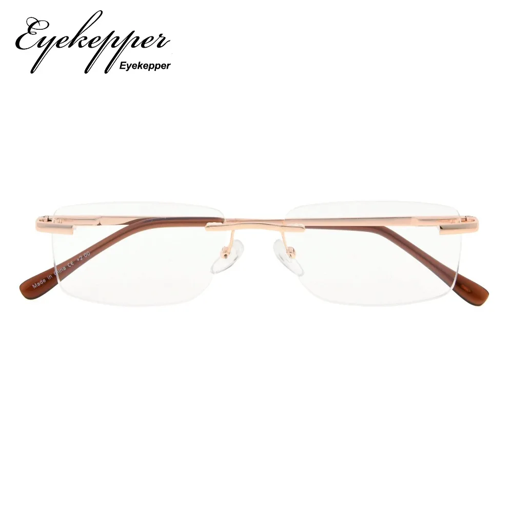 R1612 Eyekepper мужские женские весенние петли без оправы очки для чтения + 0 00 3 00|rimless