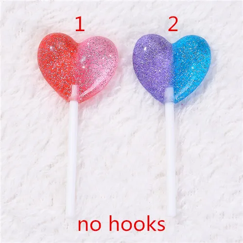 no hooks 12 шт. 71*25 мм разноцветный леденец, амулеты с плоской задней стороной, блестящая Конфета из смолы, кабошоны для кулона, ожерелья, сережек, сделай сам - Окраска металла: no hooks