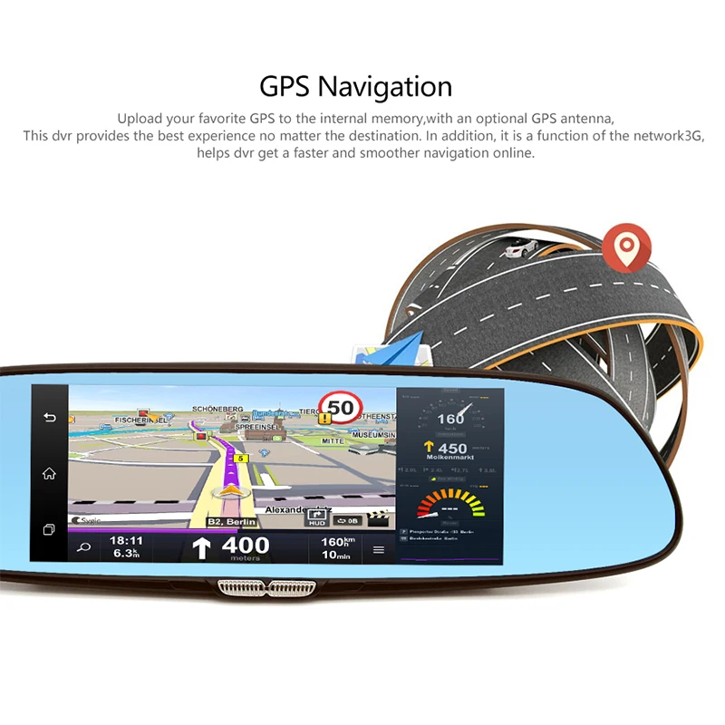 Junsun Видеорегистратор с 2 камерами Android 5.0 c GPS 3G | Автомобили и мотоциклы