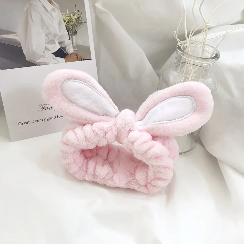 3d милые модные повязки для волос с кроликом для девушек и женщин, косметическая маска, аксессуары для ванной комнаты, широкая повязка на голову, инструмент для укладки волос - Цвет: 03