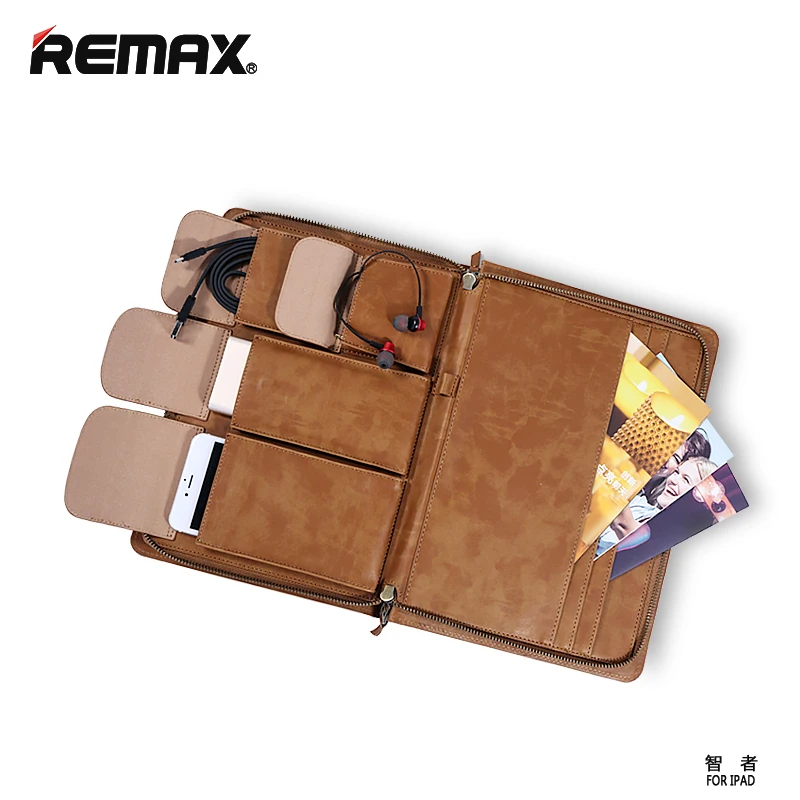 REMAX Multifunction Cover Protective Case Handbag Briefcase For ipad5 6 air2 Protection Office Leather Business | Багаж и сумки