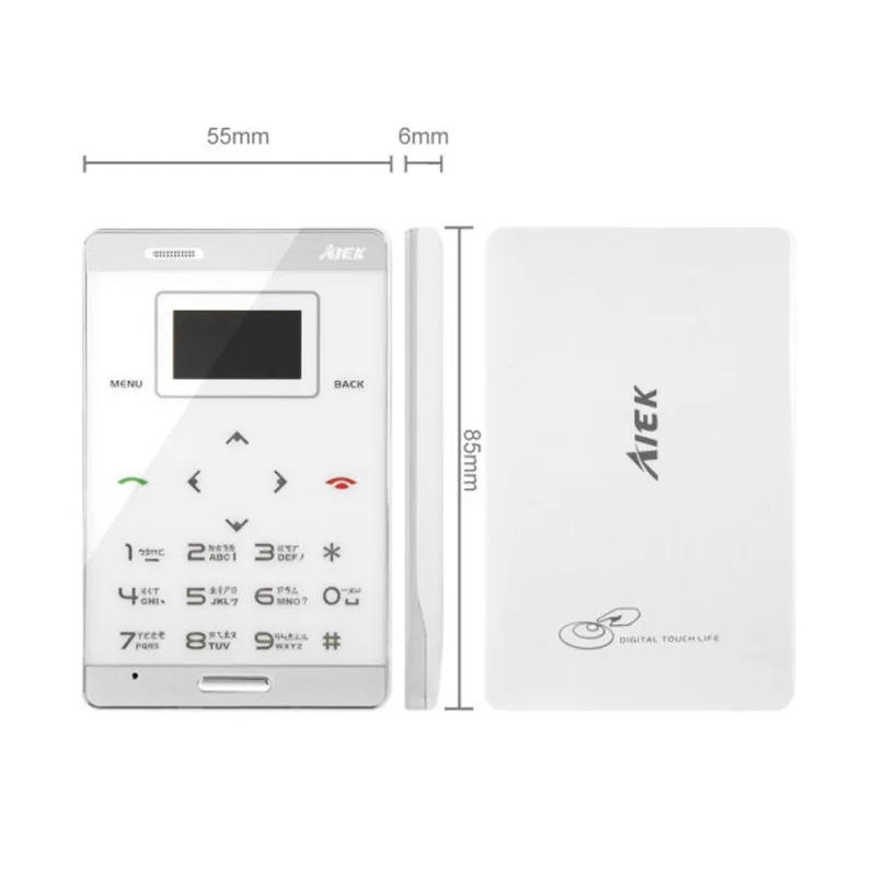 Original Hot AIEK M3 Single SIM MP3 GPRS Mobile Positioning Function Touch Keyboard Mini Card Phone GSM in Stock | Мобильные