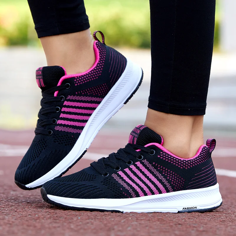 STQ/2019 весенние женские туфли на плоской подошве tenis feminino Легкие дышащие сетчатые