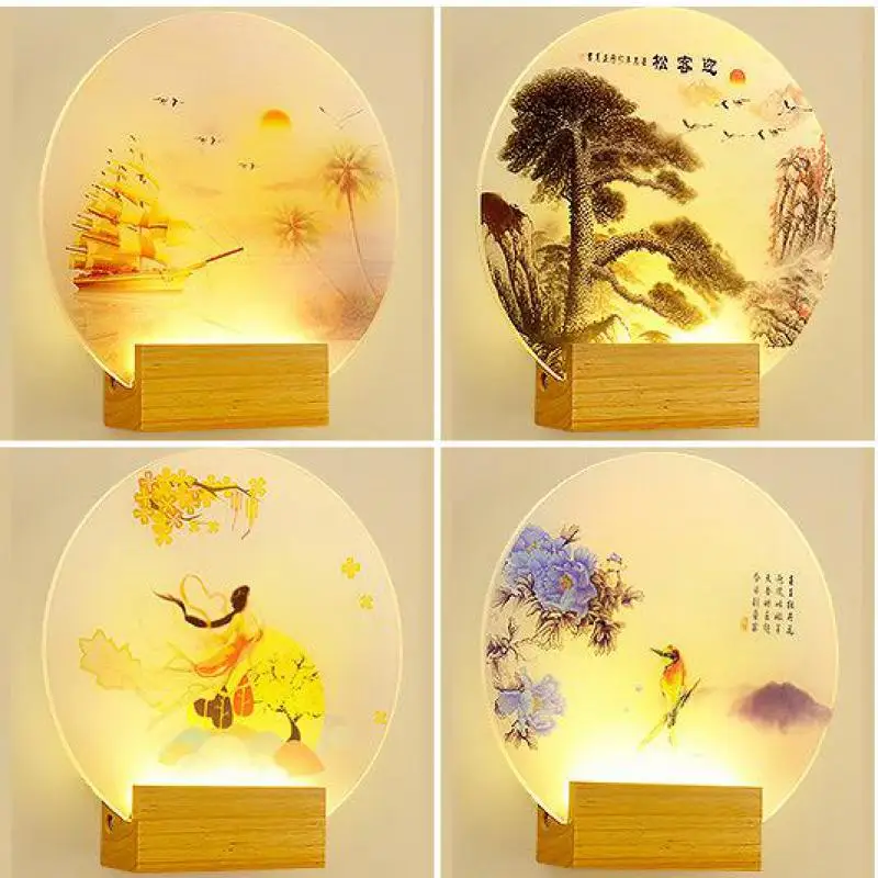 Дерево Искусство Бра Настенные светильники Рождественские декоративные Детская