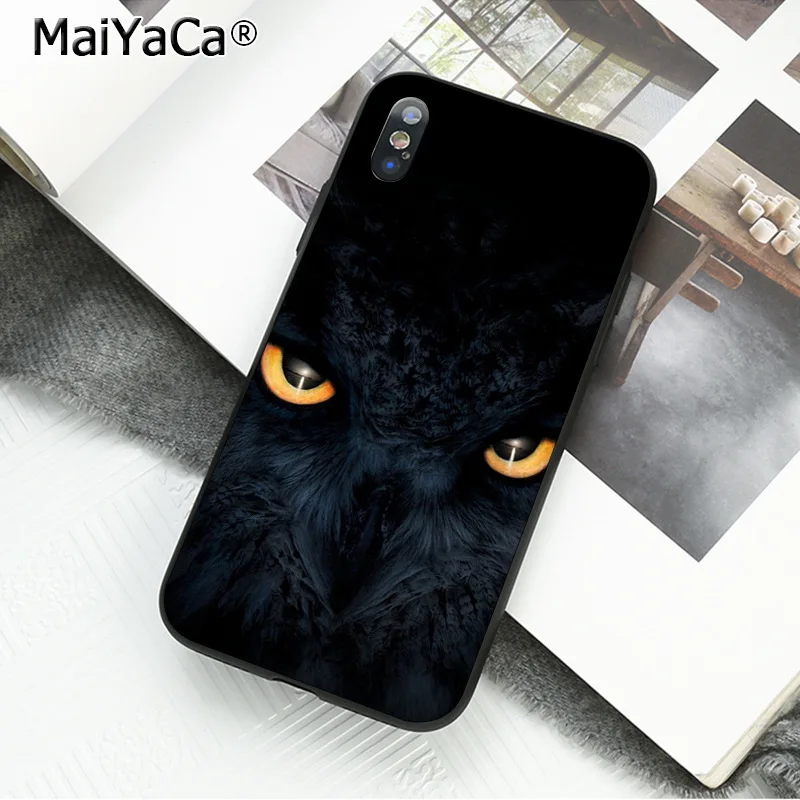 MaiYaCa защитный мобильный чехол для телефона животное сова на дереве для iPhone X XS MAX 6 6s 7 7plus 8 8Plus 5 5S SE XR