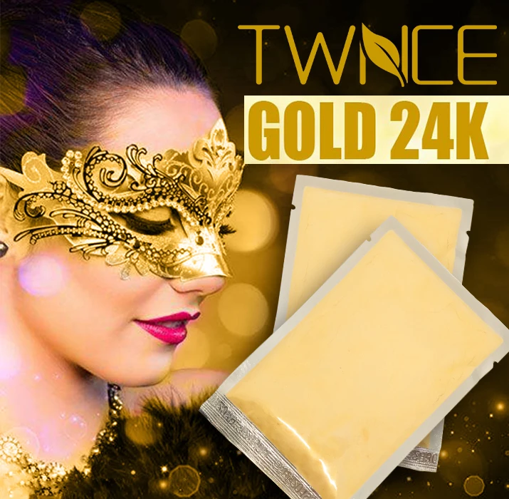 Роскошная спа-маска для лица 24 K золото коллаген порошок против старения морщин